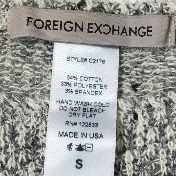 Foreign Exchange Heathered Grey Bat Wing Top - Picture 4 of 6